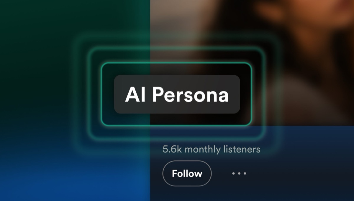 Spotify's AI Persona badge on an artist profile, the main clue for how to tell if a song is AI